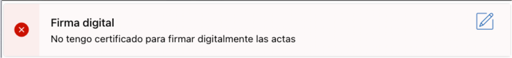 Indicador de firma digital desactivada, en rojo