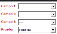 Selectores de Campo 1, 2 y 3