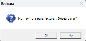 Aviso de que no hay más hojas para leer
