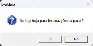 Aviso para parar la lectura de respuestas