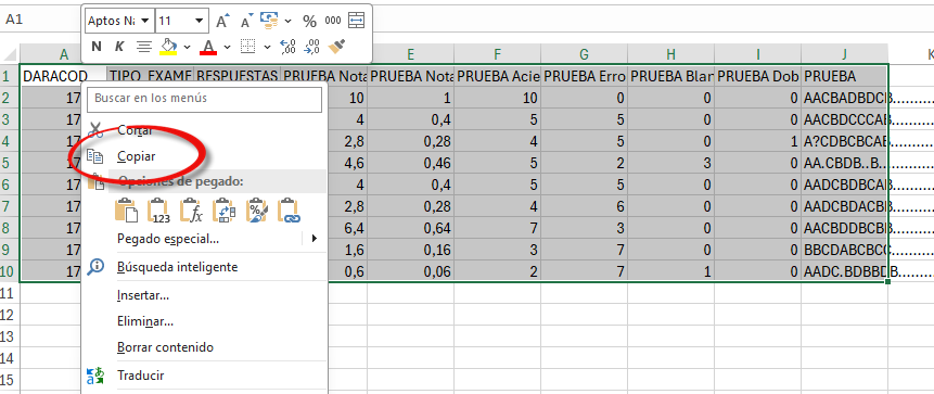 Copia de los resultados